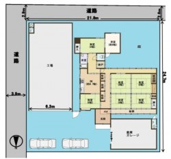 ■敷地約170坪！工場・倉庫付き平屋建て■再建築不可■郡山IC・国道24号線へのアクセス至便な立地
