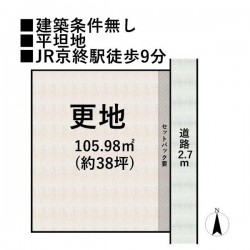 奈良・大阪・滋賀の不動産はフォステールにお任せください ■JR京終駅徒歩９分■道路との高低差がない平坦地■コンビニへ徒歩4分、スーパーが近く買い物至便■建築条件無し！お好みのメーカーで建築可能