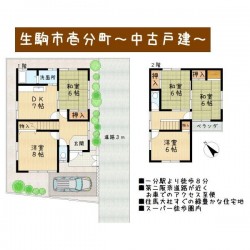 奈良・大阪・滋賀の不動産はフォステールにお任せください ■一分駅より徒歩8分■全居室6帖以上■駐車1台可能■第二阪奈道路が近く、お車での通勤・休日のお出かけに便利な立地■往馬大社すぐ■スーパー徒歩圏内