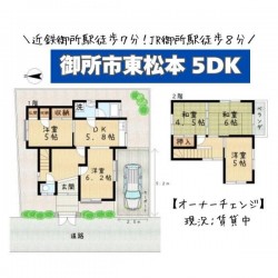 奈良・大阪・滋賀の不動産はフォステールにお任せください ■近鉄御所駅徒歩7分！JR御所駅徒歩8分■ライフ御所店まで徒歩5分！買い物至便な立地■済生会御所病院まで徒歩10分■カーポート有■賃貸中！表面利回り13.25％